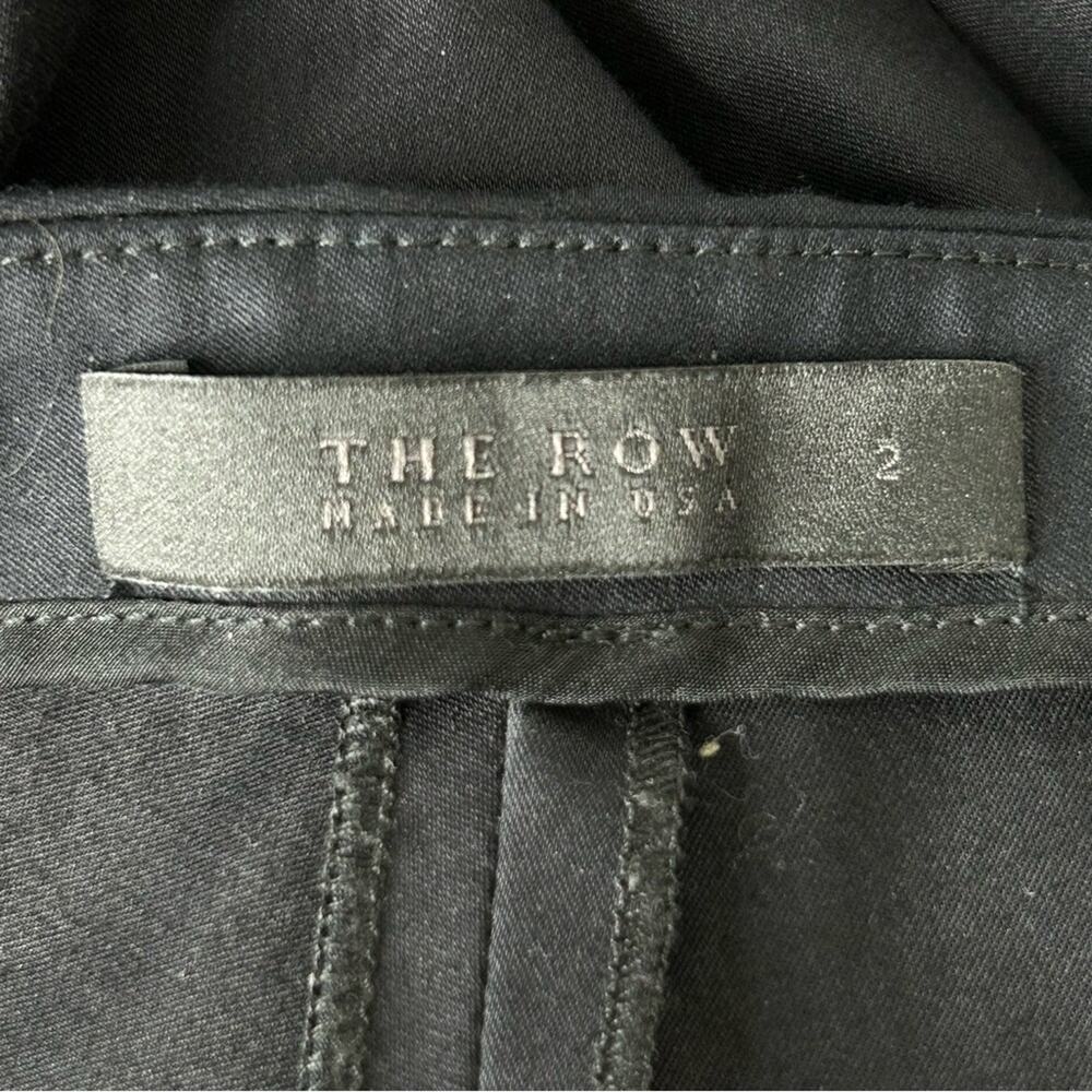The Row Black Front Slit Side Zipper Cotton Blend Pant Sz 2 - Picture 4 of 10